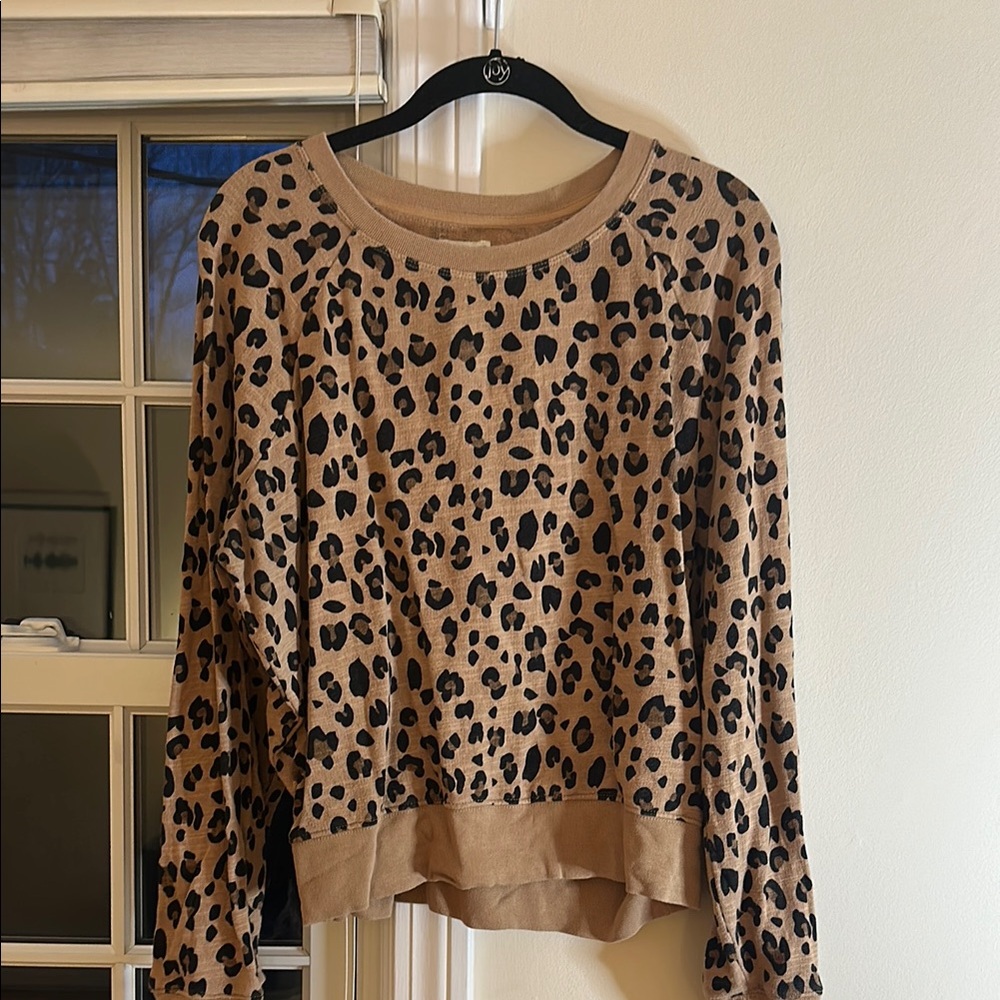 J. Crew Leopard Print Light Sweatshirt
